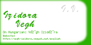 izidora vegh business card